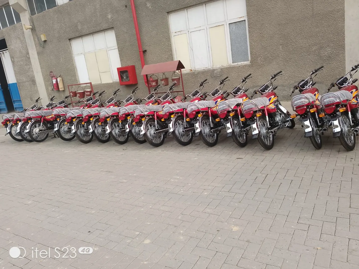 PEL delivery lineup of motorcycles staged for private company handover